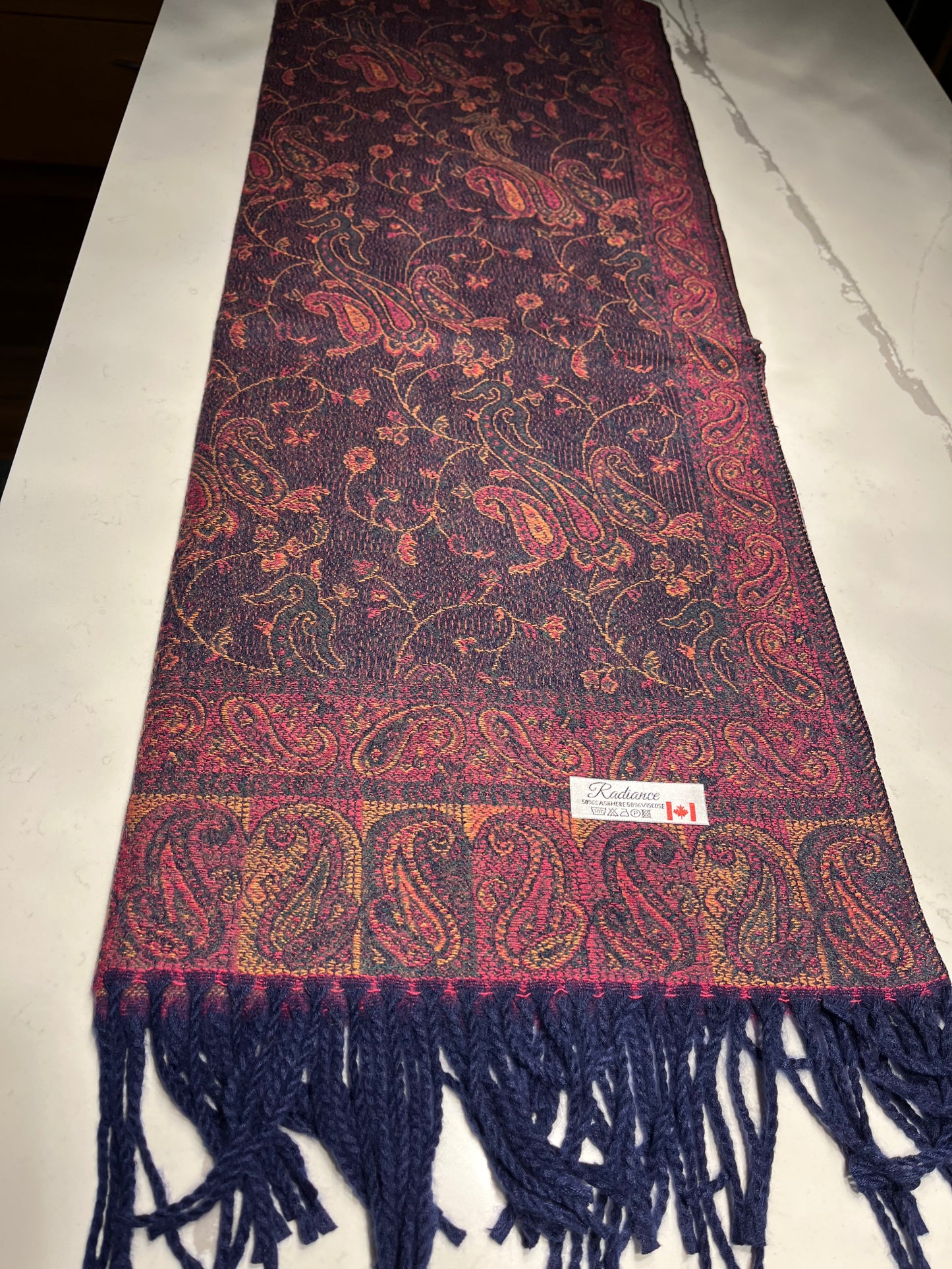RADIANCE - CASHMERE & VISCOSE PAISLEY SCARVES