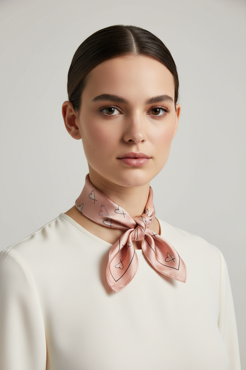 Pink Hearts Scarf