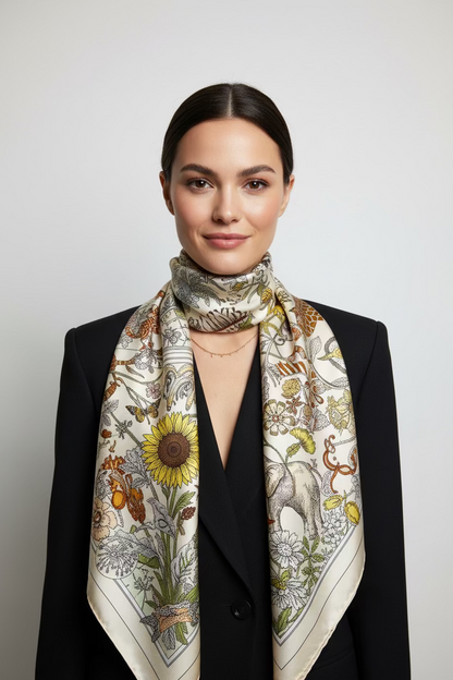 Whimsy Animal Print Silk Scarf - Suttles & Seawinds