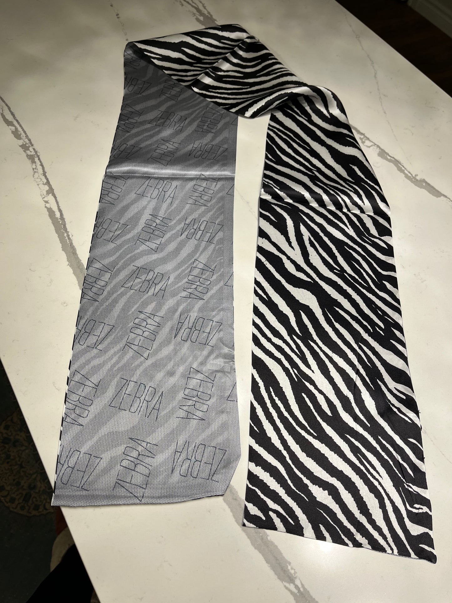 Zebra Neck Tie Scarf