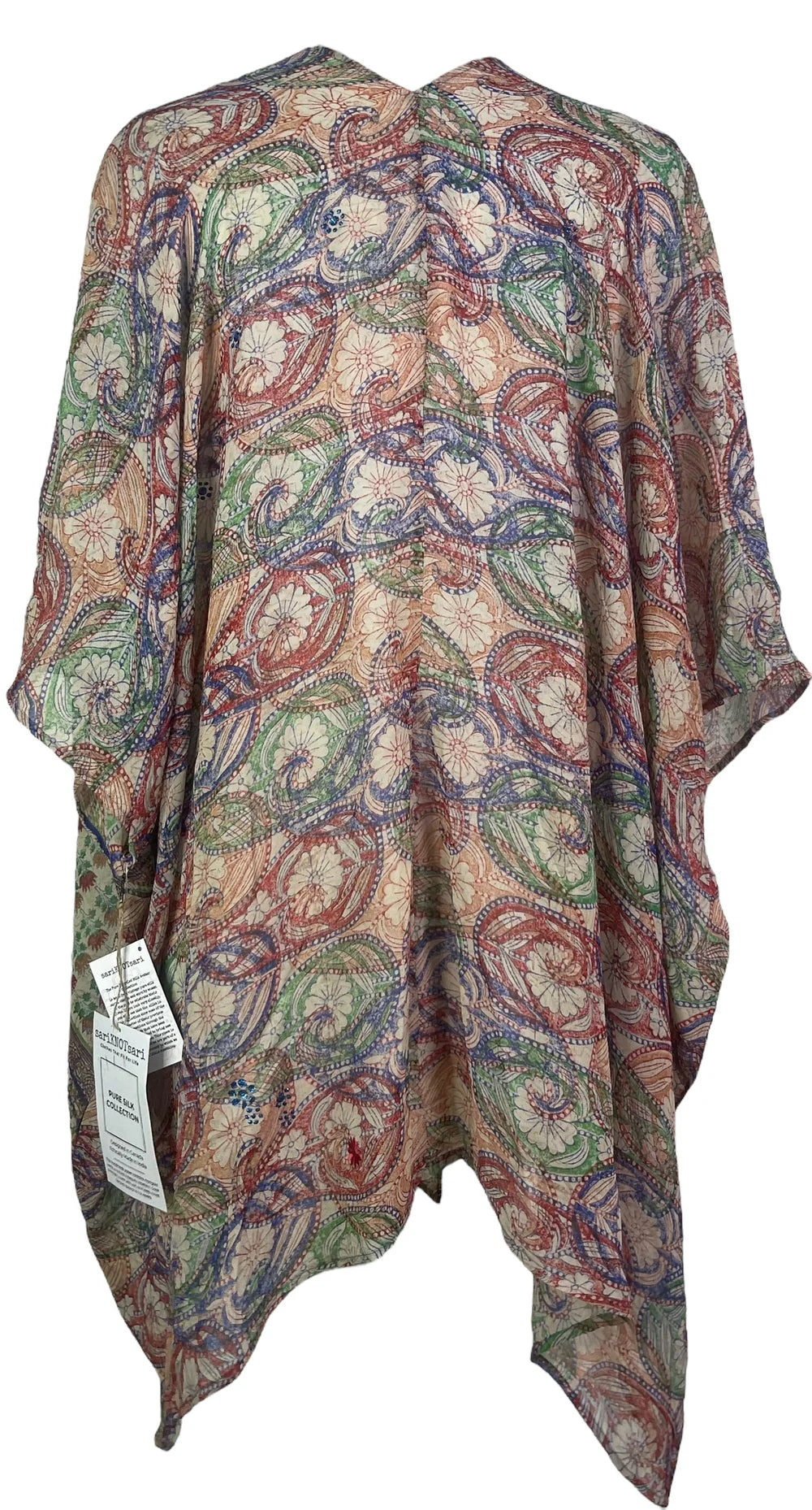 Spiral Graph Flower Silk Cardigan