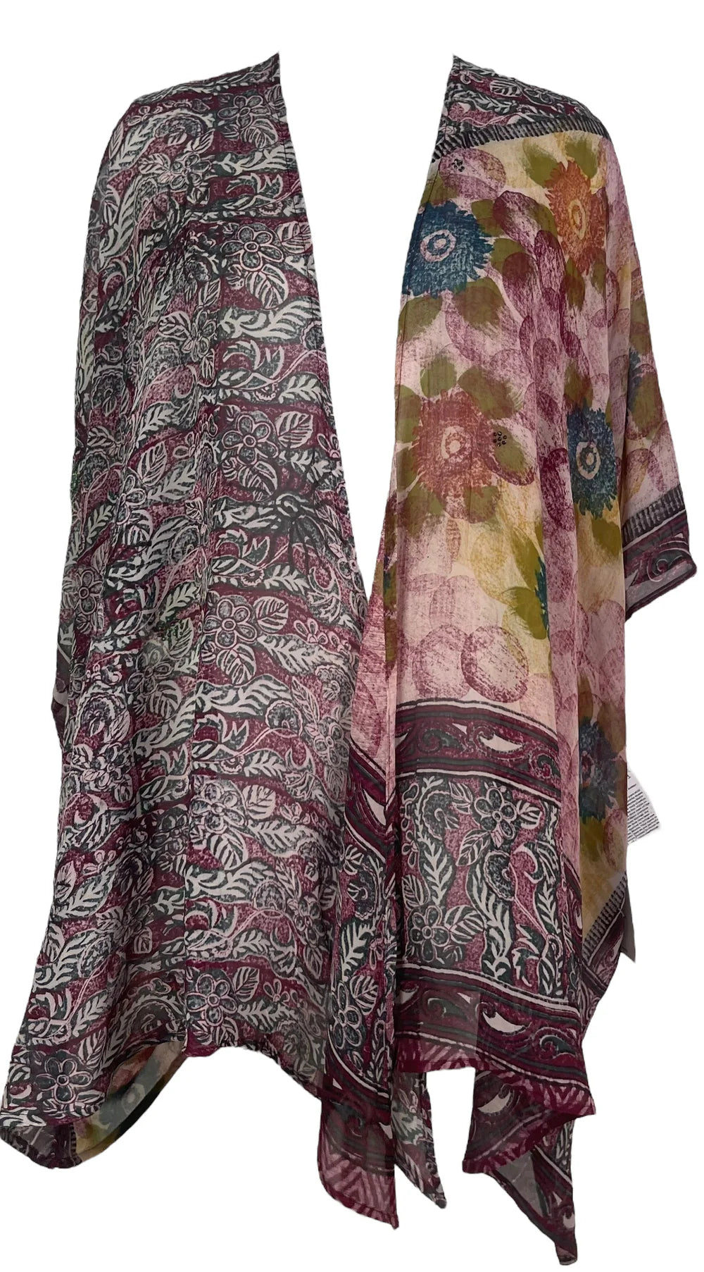 Florals and Paisleys Silk Cardigan