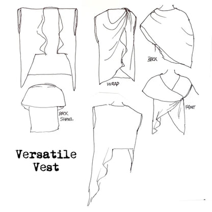 Purple and blue silk vest