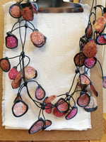 Load image into Gallery viewer, ANNEMIEKE BROENINK -BATIK FABRIC &amp; RUBBER NECKLACE
