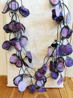 Load image into Gallery viewer, ANNEMIEKE BROENINK -BATIK FABRIC &amp; RUBBER NECKLACE
