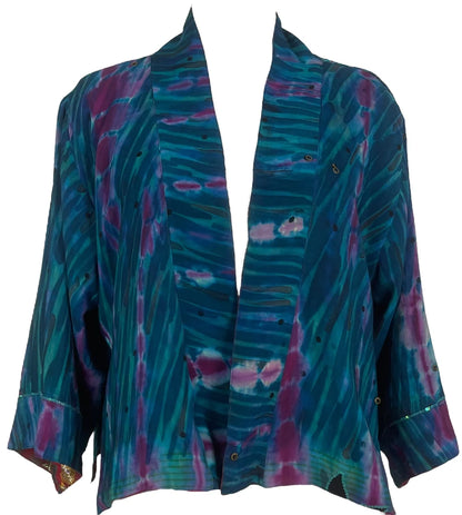 Purple/red Reversible silk Jiva jacket