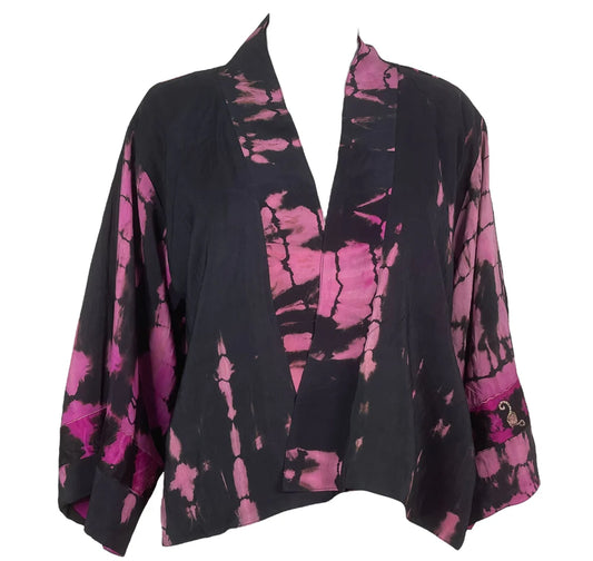 Reversible Pure Silk Jiva Jacket with Slits