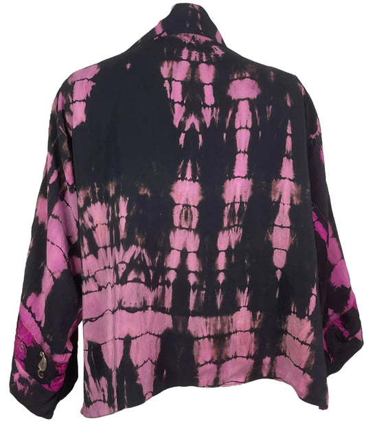Reversible Pure Silk Jiva Jacket with Slits