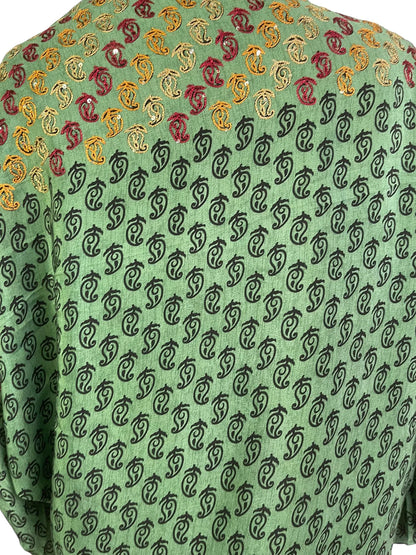 Embroidered Petal Pure Silk Bolero
