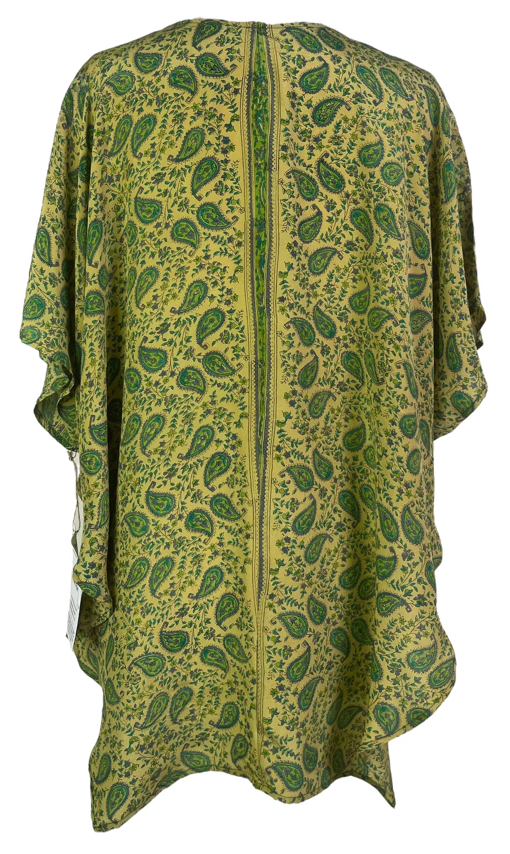 Green Ivy Pure Silk Waterfall Top