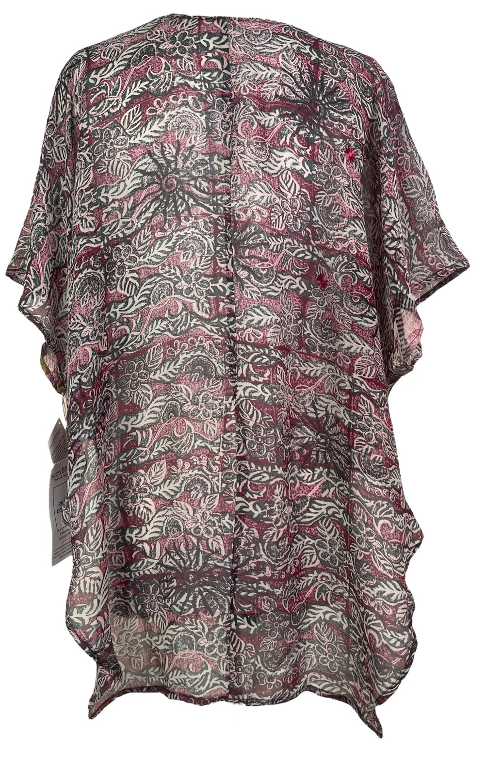 Florals and Paisleys Silk Waterfall Top