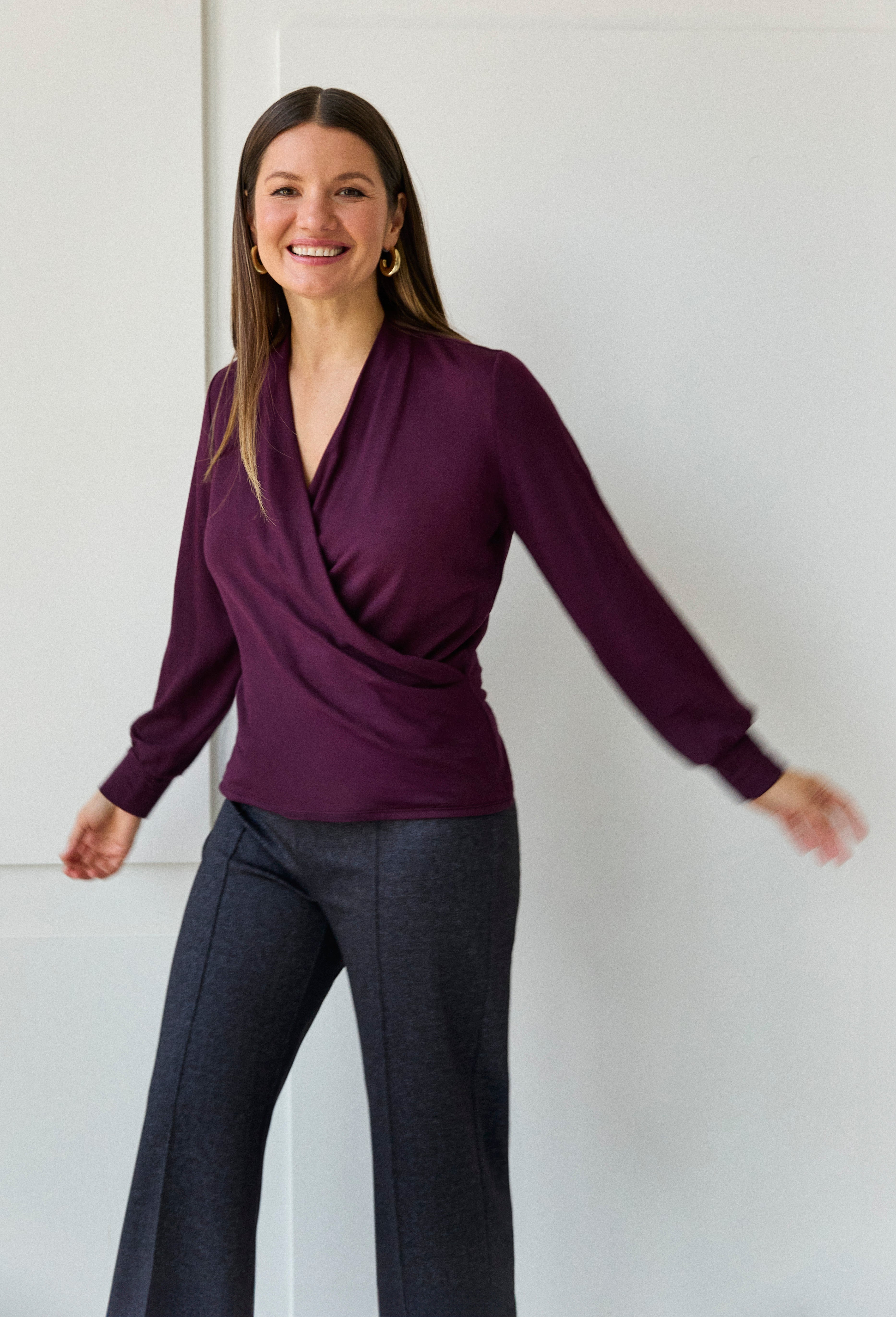 BRENDA BEDDOME - FAUX WRAP TOP