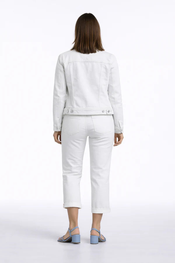 BRIGHT WHITE STRETCH DENIM JACKET