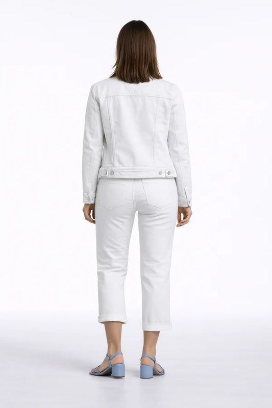 BRIGHT WHITE STRETCH DENIM JACKET