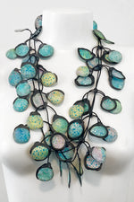 Load image into Gallery viewer, ANNEMIEKE BROENINK -BATIK FABRIC &amp; RUBBER NECKLACE
