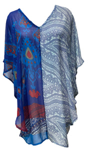 sariKNOTsari  PRG5149 Sheer Avatar Pure Silk Waterfall Top