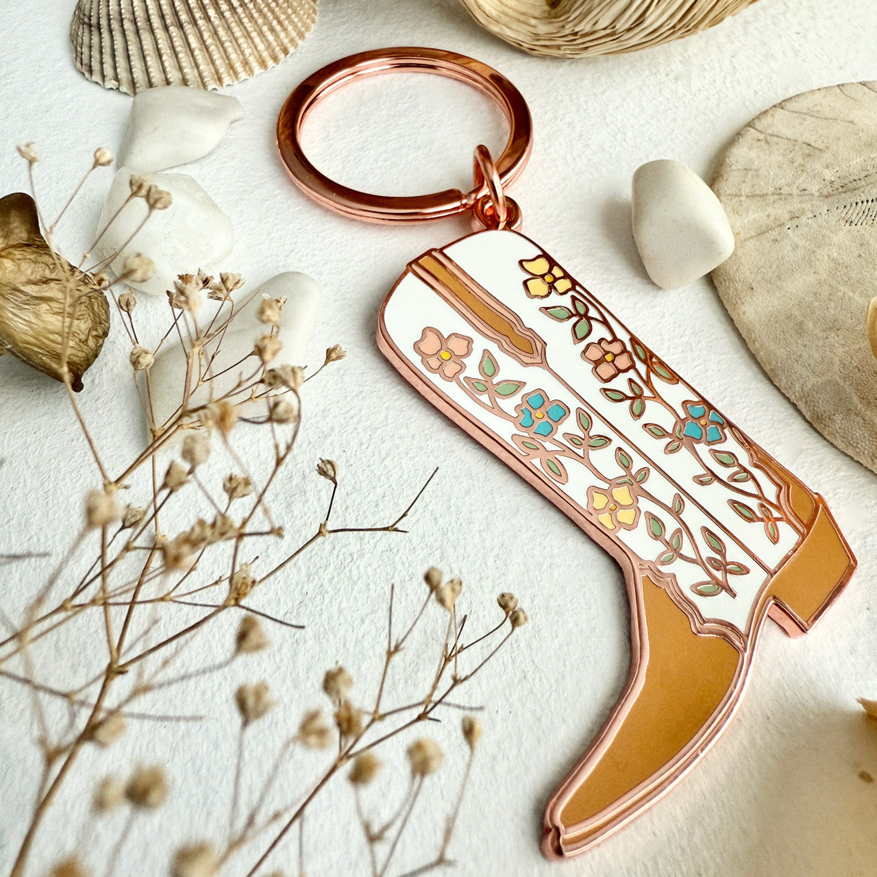 PIKA AND BEAR - DOLLY COWBOY ENAMEL KEYCHAIN
