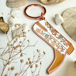 Load image into Gallery viewer, PIKA AND BEAR - DOLLY COWBOY ENAMEL KEYCHAIN
