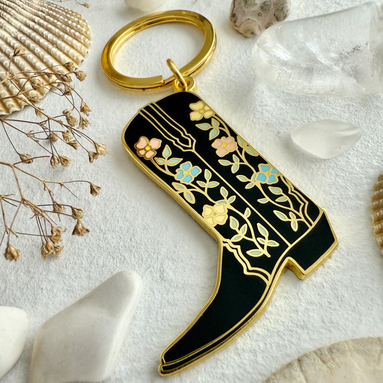 Dolly Cowboy Enamel Keychain - Suttles & Seawinds