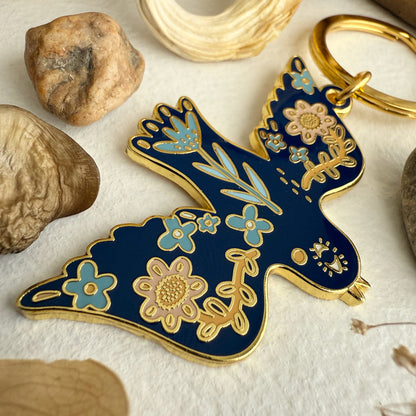 Freya Bird Enamel Keychain - Suttles & Seawinds