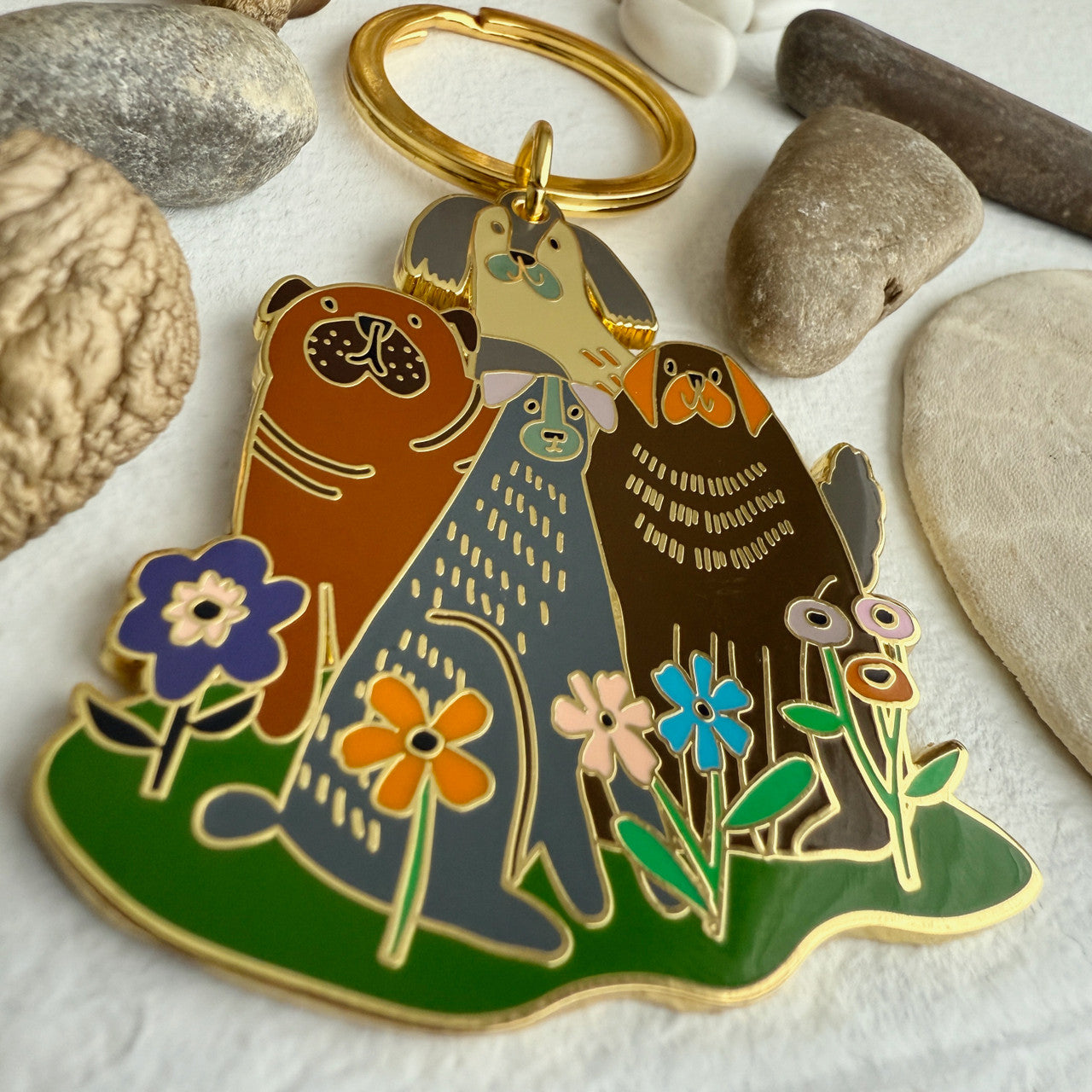 PIKA AND BEAR - GOOD BOYS ENAMEL KEYCHAIN