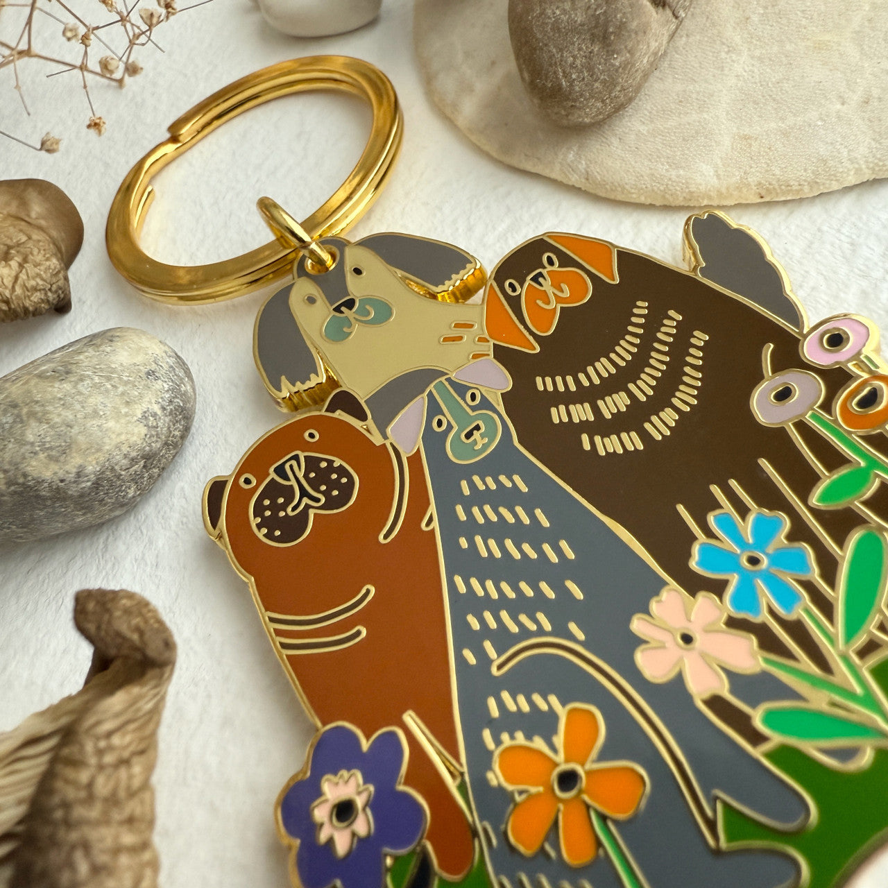 PIKA AND BEAR - GOOD BOYS ENAMEL KEYCHAIN