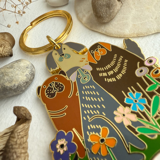 PIKA AND BEAR - GOOD BOYS ENAMEL KEYCHAIN