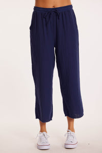 MODODOC - RIBBED WAIST MIDI PANTS