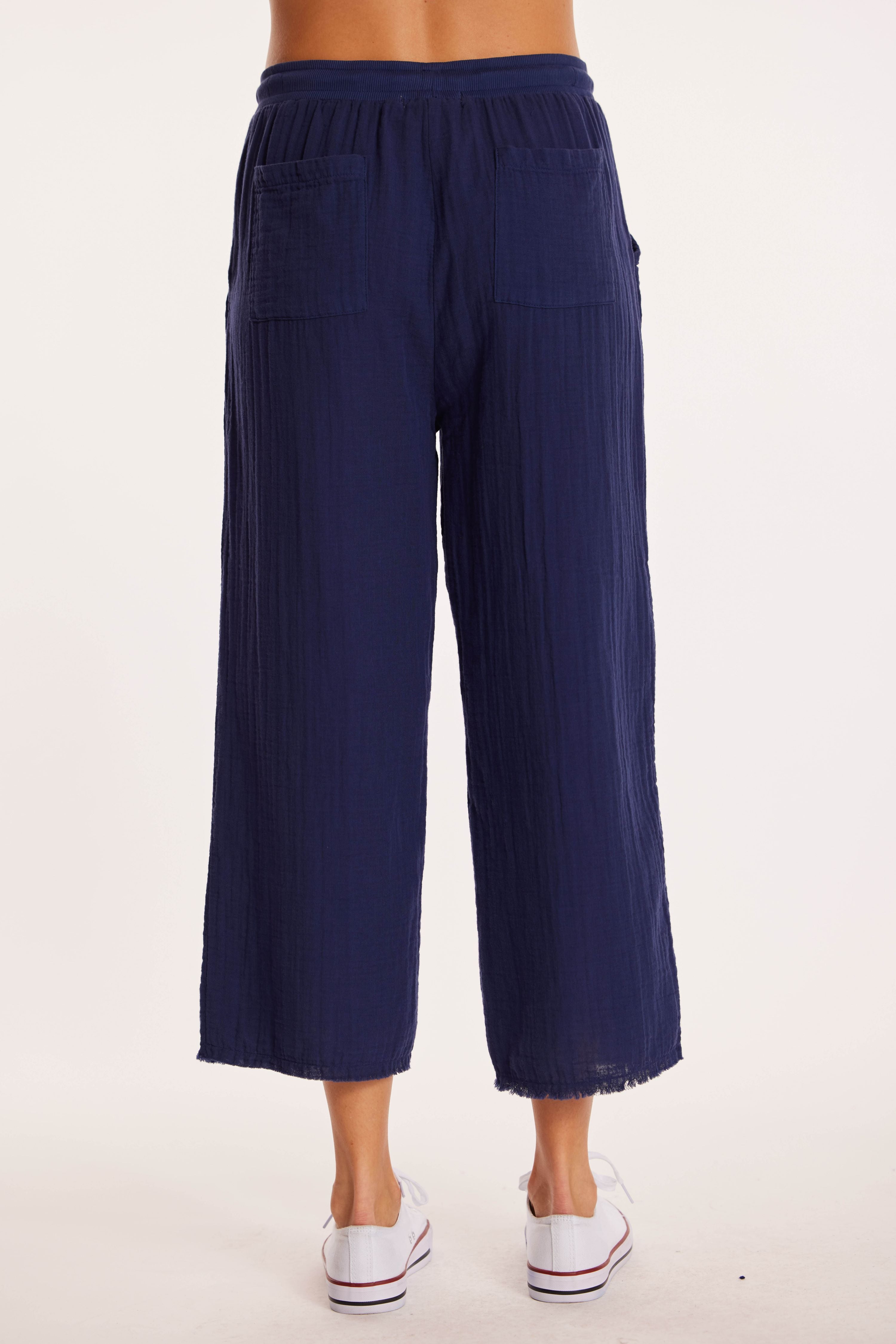 MODODOC - RIBBED WAIST MIDI PANTS