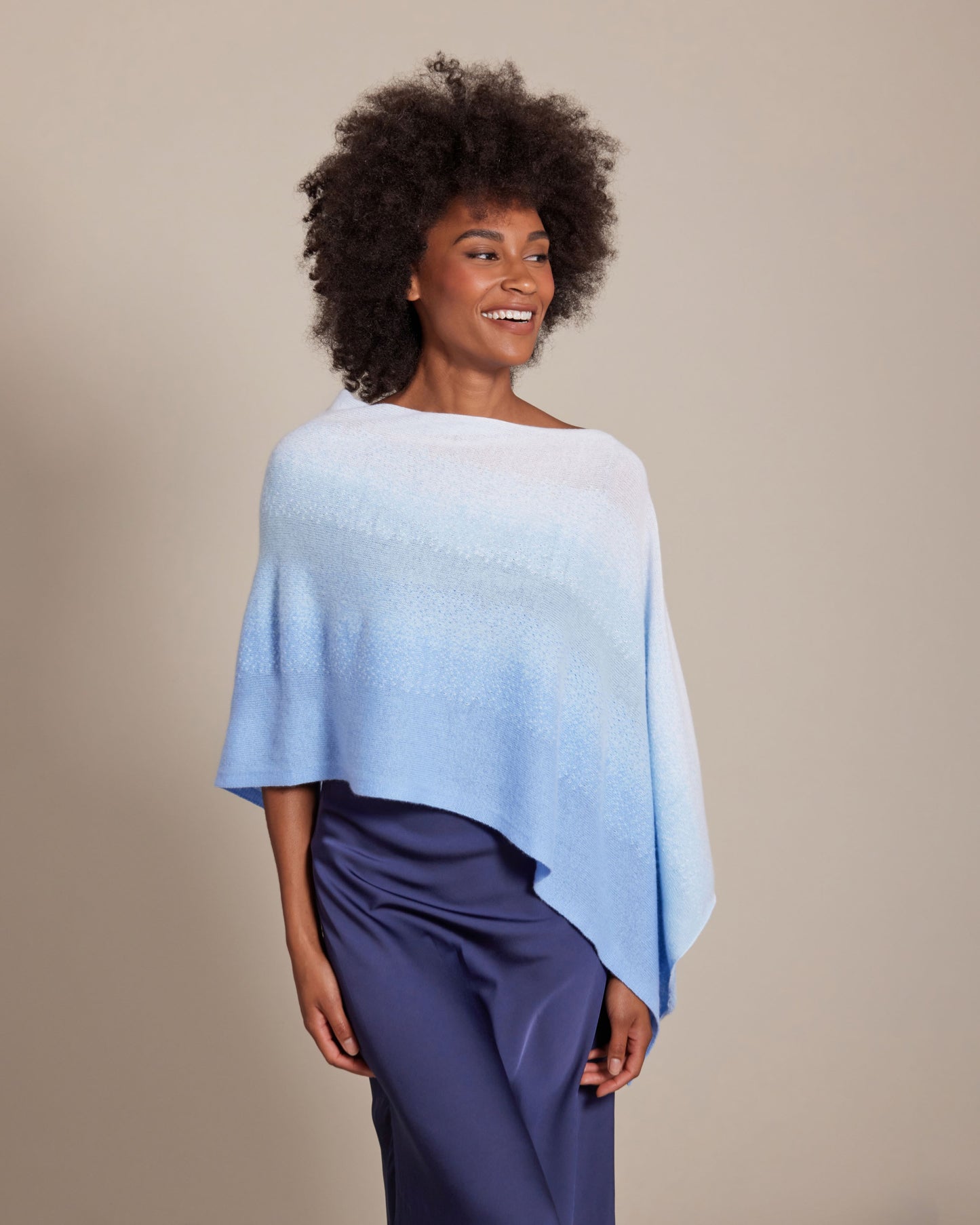 ALASHAN CASHMERE - DRESS TOPPER PONCHO OMBRE