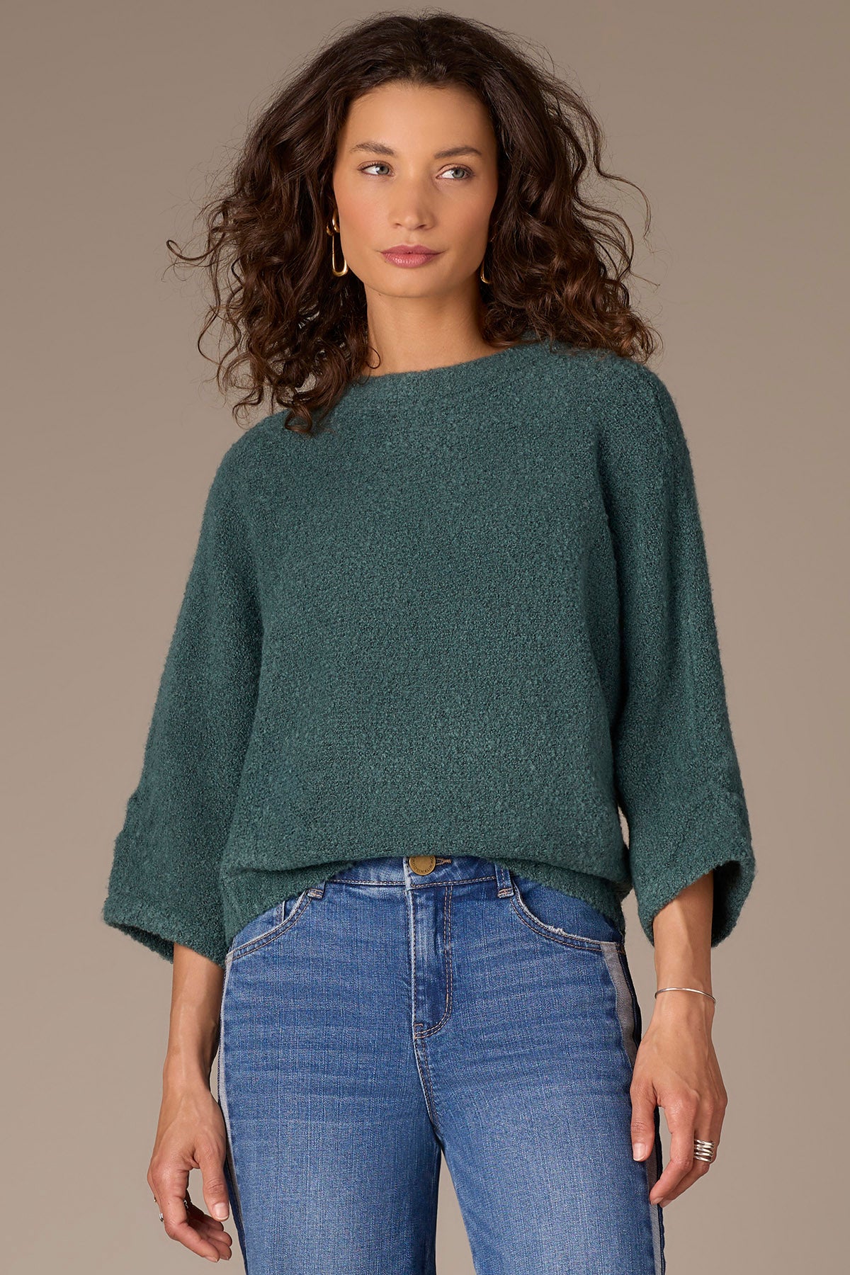 WIT & WISDOM - 3/4 SLEEVE DOLMAN SWEATER