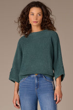 Load image into Gallery viewer, WIT &amp; WISDOM - 3/4 SLEEVE DOLMAN SWEATER
