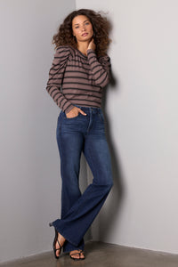 WIT & WISDOM - SCOOP NECK STRIPE TOP