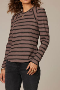 WIT & WISDOM - SCOOP NECK STRIPE TOP