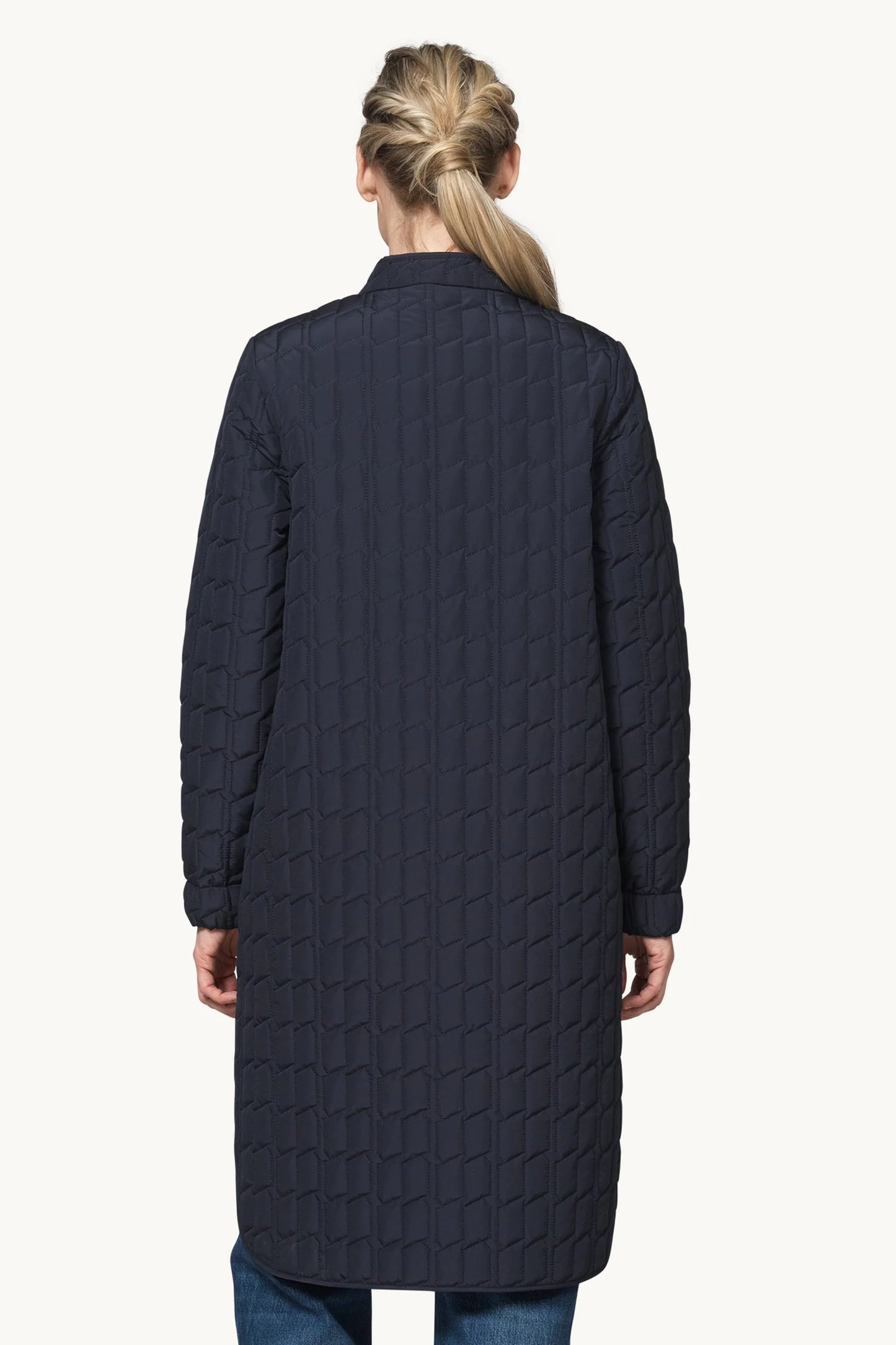 LINE01 long quilted jacket