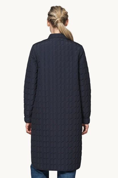 LINE01 long quilted jacket