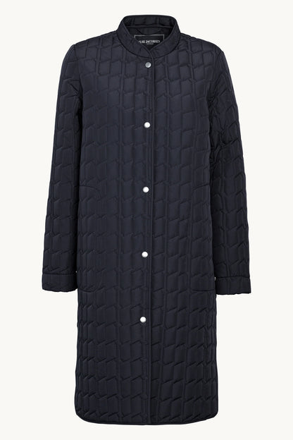 LINE01 long quilted jacket