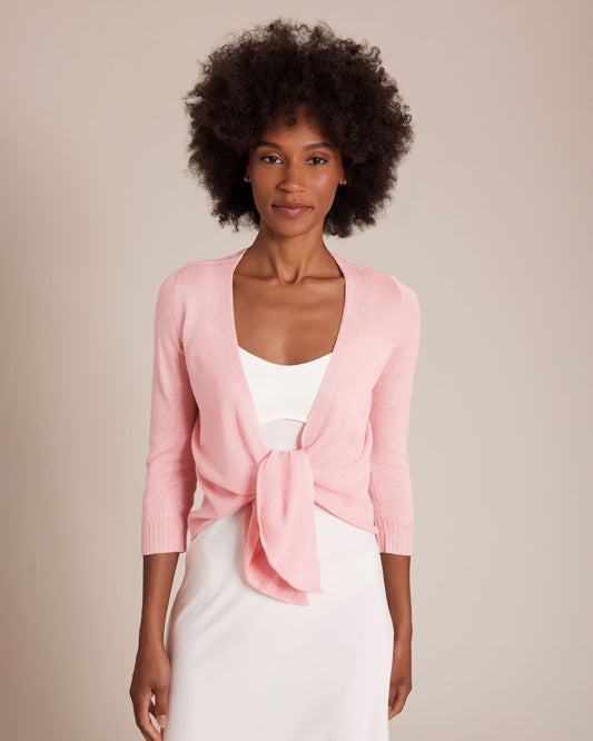 ALASHAN CASHMERE - CN CASHMERE & SILK BLEND TIE FRONT CARDIGAN