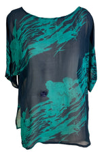 Load image into Gallery viewer, sariKNOTsari  PRG6521 Sheer Avatar Pure Silk Side Slit Top
