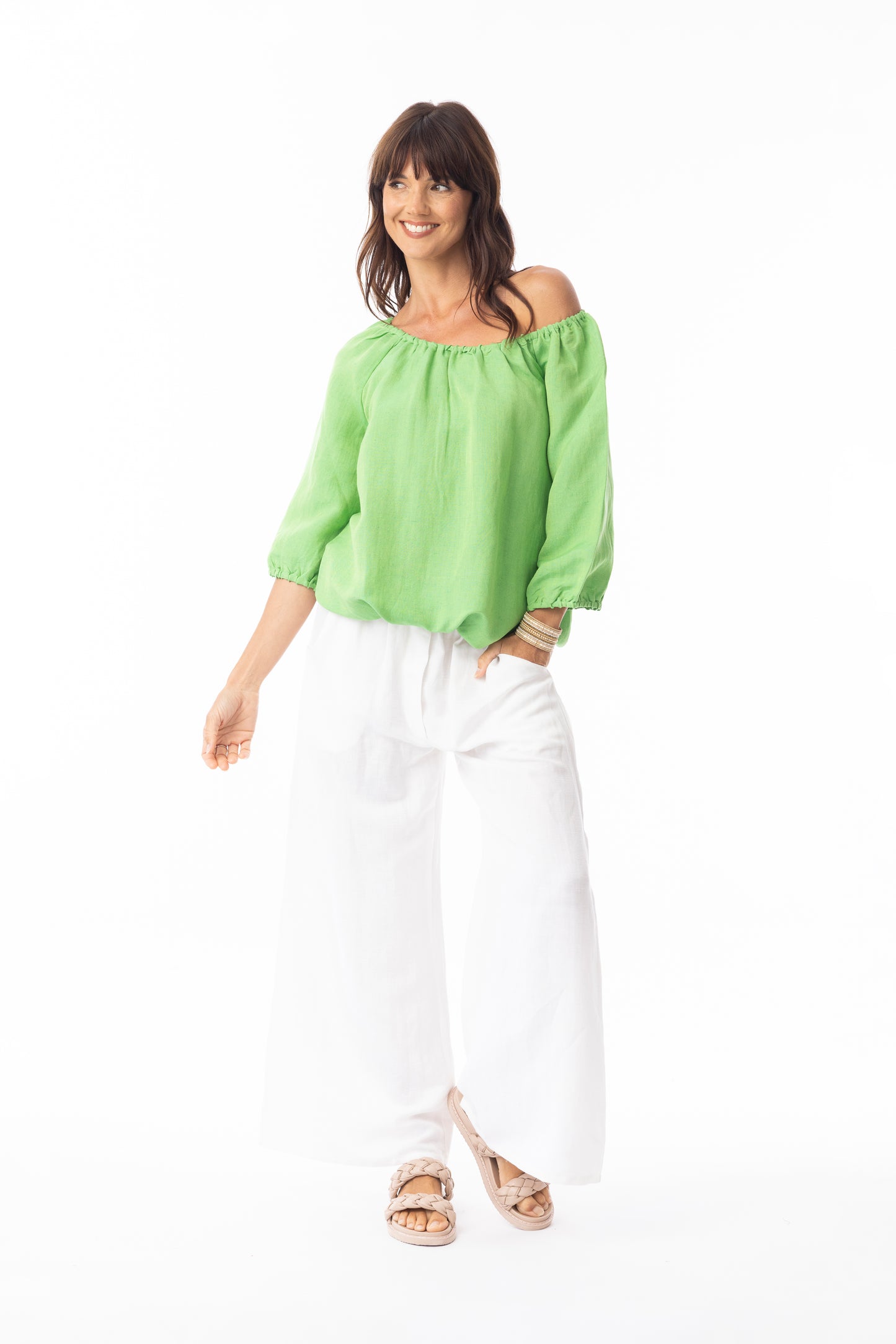 Linen Sleeve Top