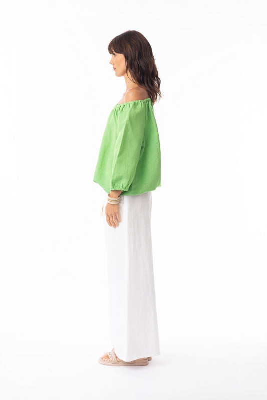 Linen Sleeve Top
