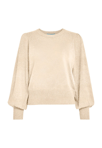 Minus Liva Metallic Long Sleeve Pullover Medal Gold Metallic - Front