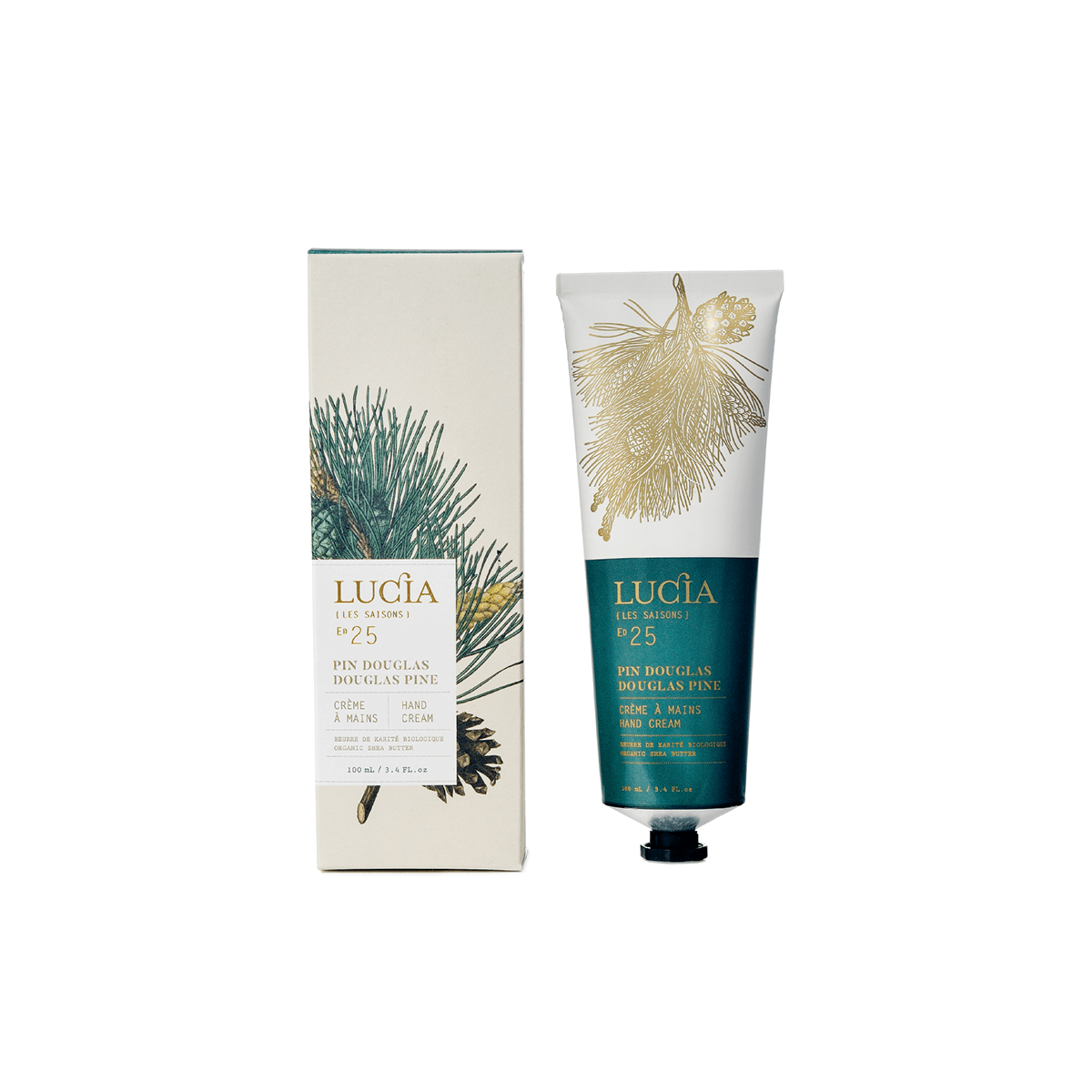 Lucia Les Saisons Douglas Pine hand cream, 100 ml tube