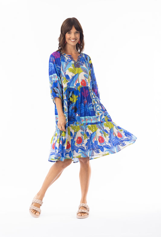 Luna 3/4 Sleeve Midi Dress