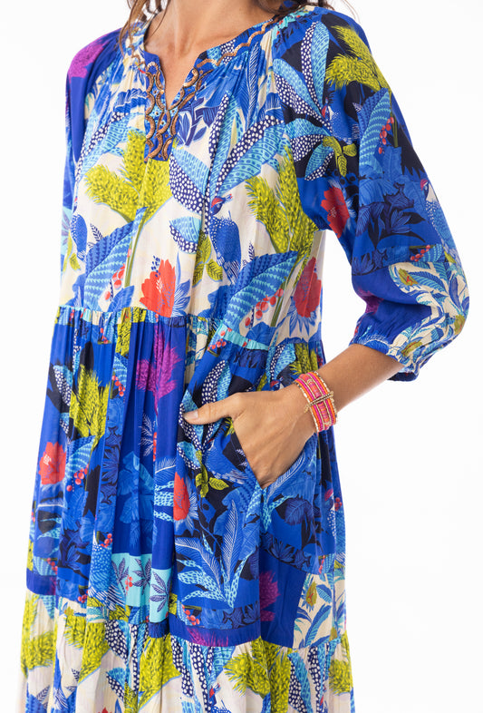 Luna 3/4 Sleeve Midi Dress