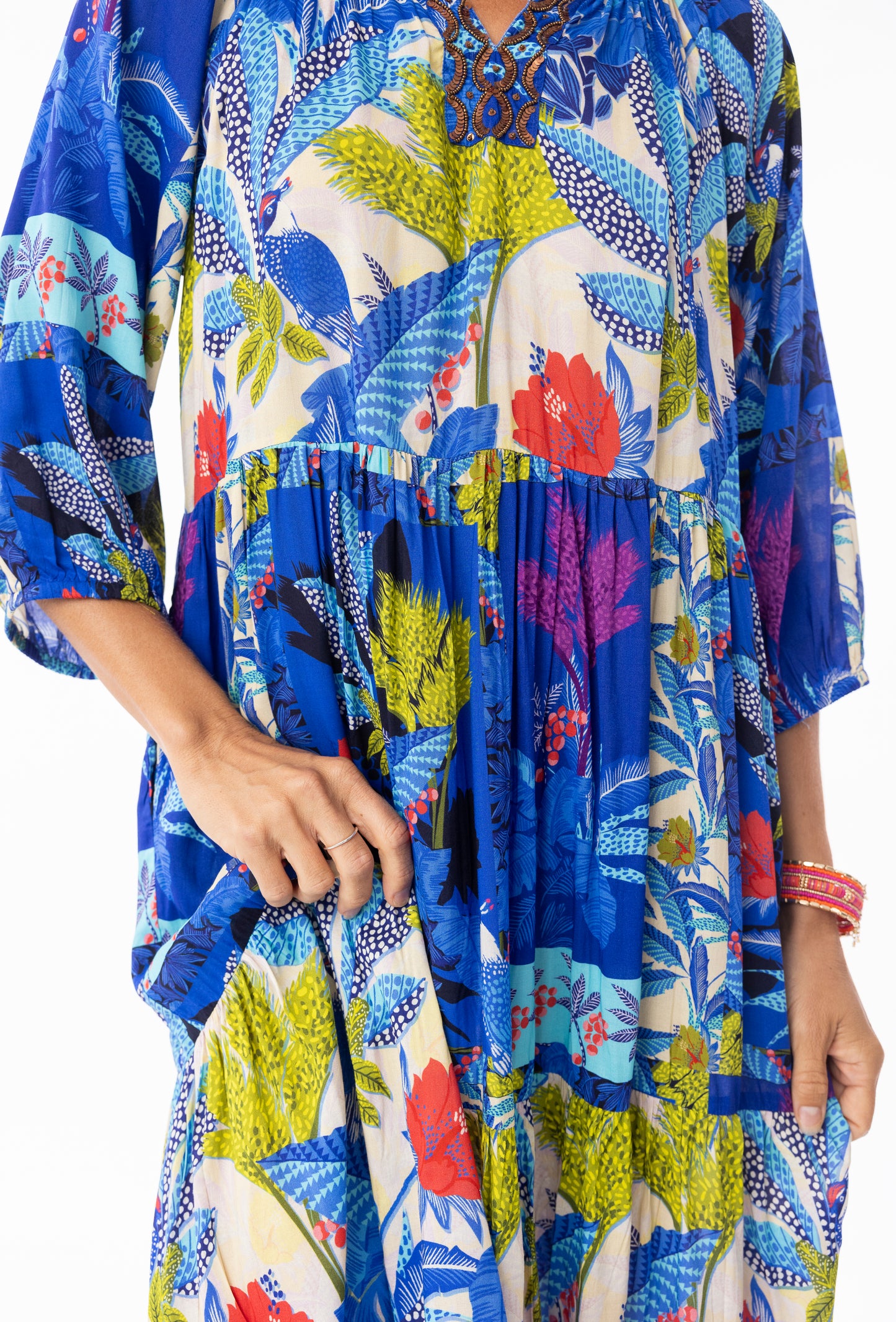 Luna 3/4 Sleeve Midi Dress