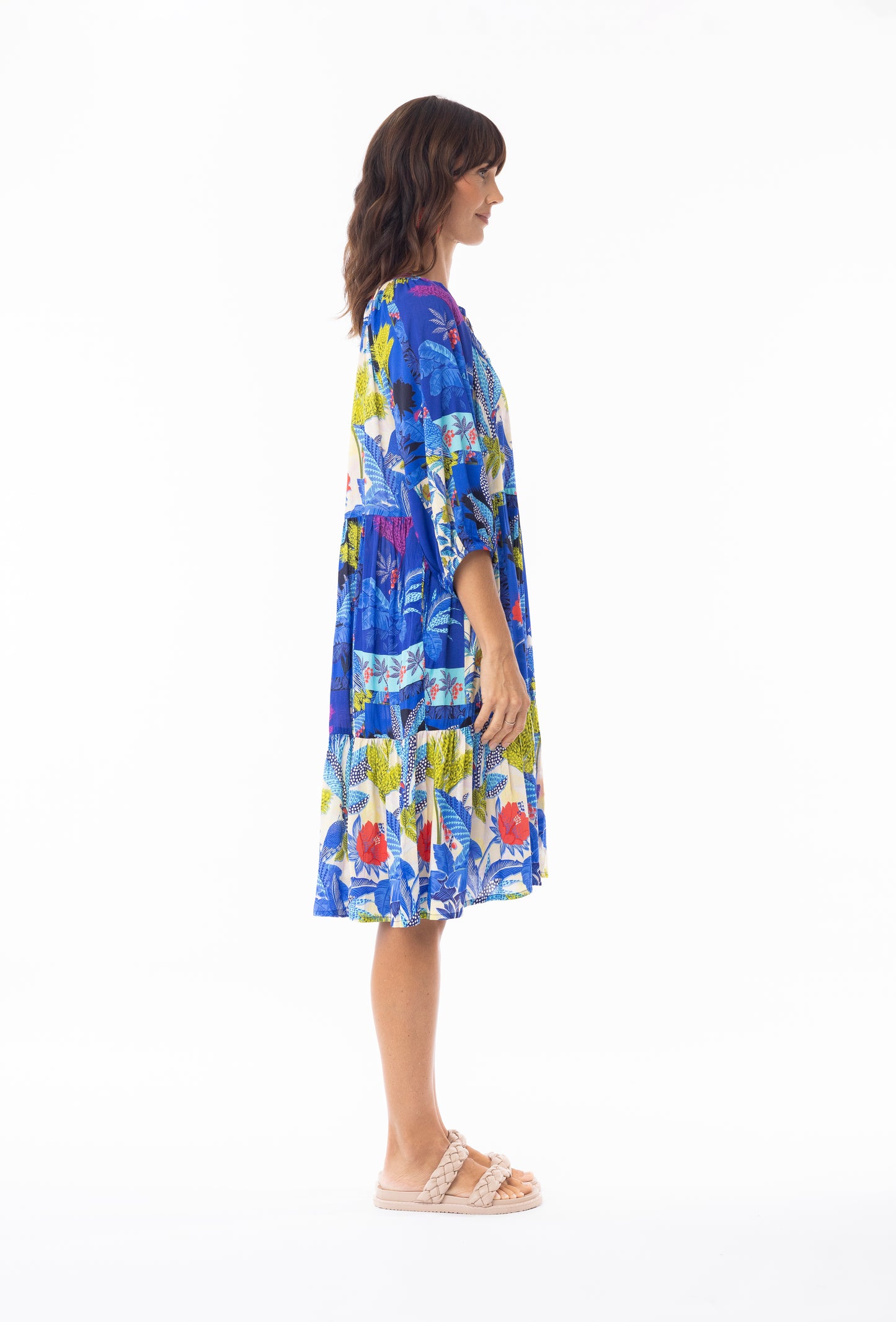 Luna 3/4 Sleeve Midi Dress