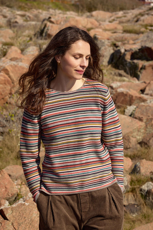 Moment - Striped Round Neck Sweater