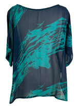 Load image into Gallery viewer, sariKNOTsari  PRG6521 Sheer Avatar Pure Silk Side Slit Top
