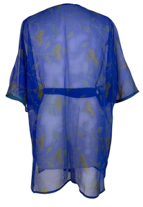 sariKNOTsari  PCH6901 Very Sheer Avatar Pure Silk Kimono-Sleeved Jacket with Belt
